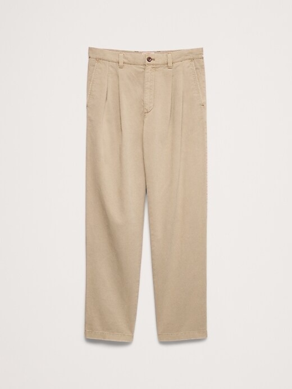 Banana Republic Women's Pleated Chino Trousers in Khaki